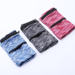 zipper wristbands Australia - Outdoor Bags Zipper Running Bag Wrist Wallet Pouch Basketball Yoga Wristband Sweatband Sports Arm For Key Card Storage Case