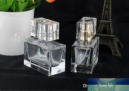 Wholesale 30ML Glass Spray Bottles Clear Square Cosmetic Perfume Spray Bottles 1OZ Empty Glass Bottles 50Pcs Free DHL