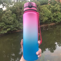 32oz/1000ml Tritan Water Bottle Mug BPA-Free Travel Flask Sports Cup PP Lid Optional Time-mark Printing