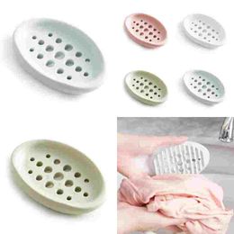 Silicone Soap Dishes Box Kitchen Bathroom Accessories Toilet Soaps Rack Case Laundry Brush Organiser Hollow Holder Trial Order 2 2cm B2