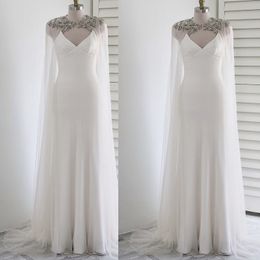 White Avorio lungo avvolgibile da sposa Giacche Capezzamenti da sposa Capezzamenti di nozze Mantelli Crystal Bingeing Strass Rhinestones Tulle Bodidal Boleros personalizzato