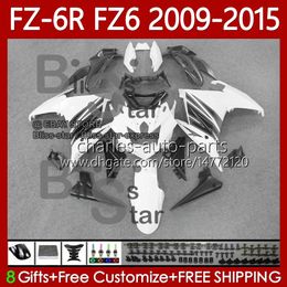 OEM Fairings For YAMAHA FZ 6R 6N 6 FZ6 R N 600 FZ-6R FZ600 FZ6R 2009 2010 2011 2012 2013 2014 2015 Body 103No.118 FZ-6N 09 10 11 12 13 14 15 FZ6N 09-15 Black white Bodywork Kit