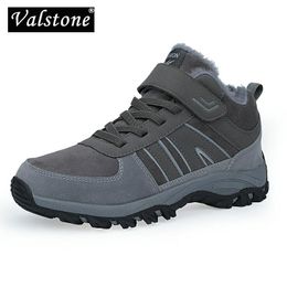 Valstone Casual Men Fashion Sneaker Winter Warm Lined Women Snow Boots New Brand Quality High Top Shoe for Couple Black Grey