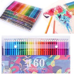 72/120/160 Colours Wood Set Lapis De Cor Artist Painting Oil Coloured Pencils School Drawing Sketch Art Supplies 201102