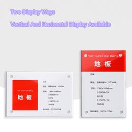 120x80mm Wall Tabletop Acrylic Magnet Products Price Name Label Picture Photo Display Sign Holder Frame Display Racks