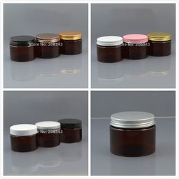 150G brown PET bottle/jar/pot with few color lid inner for essence/gel/cream/mask/moisturizer/cosmetic packing skin ca