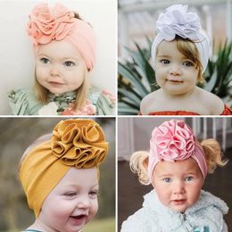 Lovely Flower Baby Headband Headwrap Elastic Gilrs Hair Bands Turban Wide Solid Color Hairband Accessories