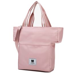 Gym Yoga Bags Women Pink Travel Duffel Blosa for Female Wet Dry Swimming Handbags One-shoulder fitness Sports Bags Q0705