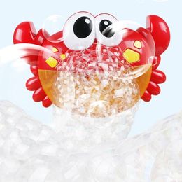 Cute Crab Bubble Machine Soap Water Automatic Blowing Bubble with Music Outdoor Toys Baby Bathing Funny Toys LJ200908