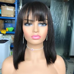 Bob Lace 13x4 Frontal Wigs Brazilian Virgin Hair Straight Lace Frontal Human Hair Wigs Swiss Lace Frontal Wig Pre Plucked