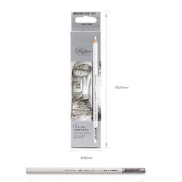 Marco7012 sketch pen white Soft Core Colored Charcoal For Drawing highlight pencil Crayon Blender Pastel Y200709