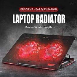 big stand fan UK - Laptop Cooling Pads Cooler Dual USB Adjust Wind Speed Two Big Fan Stand For Notebook Accessories PC Size Below 12-15.6Inch Pad1
