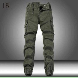 Cargo Pants Men Pants Side Pockets Military Camouflage Tactical Pants Male Elastic Outdoor Combat Trousers 95% Cotton Sweatpants H1223