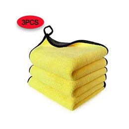 3 Pack Microfiber Car wash towel Polishing care waxing cleaning cloth Car beauty towel super absorbent and durable 30*60CM 201021