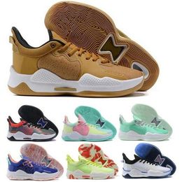 paul green UK - Pg 5 Men Basketball Shoes Paul George Playstation Green Wheat Mismatched Daughters Green Glow LA Drip Dark Obsidian 5s Man Chaussures Trainers Sneakers