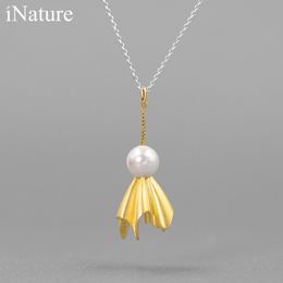 INATURE 925 Sterling Silver Lucky Sunny Doll Pendant Necklace for Women Girls Jewellery Gift Q0531