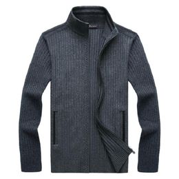 Maglioni maschile 2021 cappotto per maglione invernale autunno densa calda casual maglieria cardigan giacche di lana in pelliccia in finto uomo con cerniera