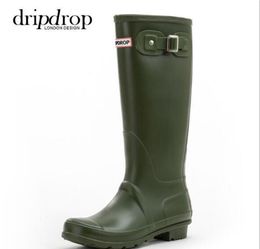 Hot Sale Women Glossy Rain Boots Waterproof Boots Knee High Rain Boot Tall 38CM 03