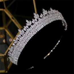 New high quality zirconia crown bridal tiara crown wedding hair accessories tiara headband crystal crown graduation jewelry Y200409