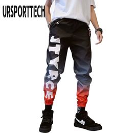 Streetwear Hip hop Joggers Pants Men Loose Harem Pants Ankle Length Trousers Sport Casual Letter Print Sweatpants For Men 201125