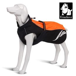 Truelove Waterproof Reflective Stripe Dog Coat Vest Outdoor Walking Dog Raincoat Nylon Pet Jacket For All Weather Breed in stock 201128
