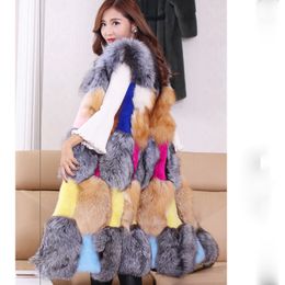 Undefined Natural Faux Fur Vest Female Fluffy Cardigan Jacket Winter Women's Fur Coat New Jackets Female Sleeveless Russian 201212