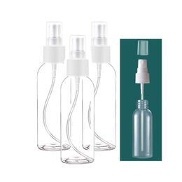 High grade 30ml 50ml 100ml Transparent Plastic Spray Bottle Refillable Perfume PET Clear Bottle with Spray Pump Bottle