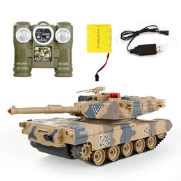 Top Remote Control Tank Against RC Tanks parent-child against infrared Remote Control with turret Tank model Battle Toy Car 201208