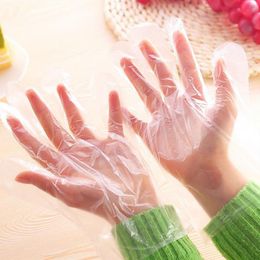 2021 new Household Cleaning Tools Convenient Plastic Transparent Disposable Gloves For Industry Market Restaurant Home Service
