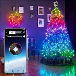 Christmas Tree Decoration Custom LED String Lights App Remote Control Light VJ-Drop Y201020