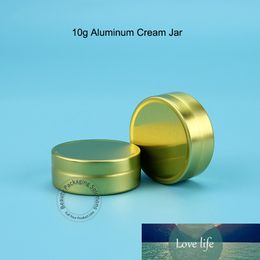 500pcs/Lot Wholesale 10g Aluminum Facial Cream Jar Women Cosmetic Gold Lid Mini Container Empty Vial Small Facial Cream Bottle