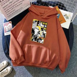 Anime Haikyuu William Print Sweatshirts Man Oversize Vintage Pocket Hooded Clothes Cartoons Harajuku Oversize Hip Hop Sweatshirt H1227