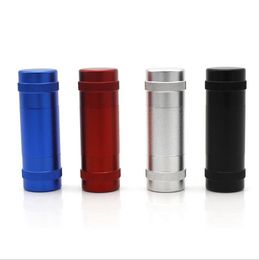 Metal Space Case Pollen Smoking Accessories Tool Press Compress With 2 Dowel Rods 4 Colours For Hookahs Water Bong Pipes Grinders