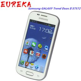 Samsung GALAXY Trend Duos II S7572 3G WCDMA Cell Phones 4G ROM 4.0Inch Refurbished Unlocked Original Phone