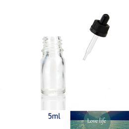 New 5ml Clear Glass Essential oil Bottle with childproof cap and tip dropper Eye Dropper Oil Drops Aromatherapy Packing Bottles