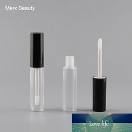 5/50PCS 10ML Clear Plastic Eyelash Growth Liquid Bottle With Black Cap,Empty Round Lip Gloss Tude,Refillable Lipgloss Container