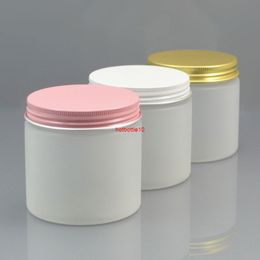200G x 20 Empty Frosted Cosmetic Container With Aluminum Lid Transparent Frosting Skin Care Cream Jar Packaging Cosmetics Potshipping