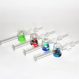 hookahs 10mm 14mm Mini Nectar water blunt pipe protable recycle glass oil rig bong with quartz tips