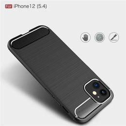 Hot Carbon Fibre Cell Phone Cases For iPhone 11 12 13 Pro Mini X Xr Xs Max 7 8 Plus Case Cover Samsung S21 S20 Ultra S10 S10e S9 S8