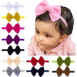 Baby Bow Headbands Girls Elastic Headband Children Kids Hair Accessories Bowknot Headdress big size Bows KHA699