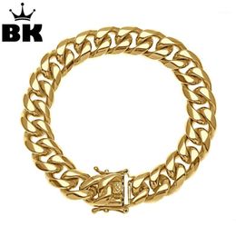 Link, Chain 8mm/10mm/12mm/14mm Stainless Steel Miami Curb Cuban Bracelet Mens Hip Hop Thick Gold Filled Link Heavy 23cm1