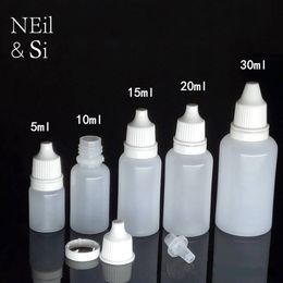 5ml 10ml 15ml 20ml 30ml 50ml Plastic Eye Drop Bottle Medicinal Water Essence Oil Liquid Dropping Bottles Free Shipping