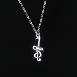 Fashion 32*12mm Musical Note Pendant Necklace Link Chain For Female Choker Necklace Creative Jewelry party Gift