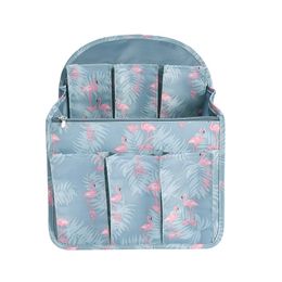Flamingo Backpack Insert Bags Inner Storage Bag Large Capacity Travel Organiser For Diaper Shoulders Sundries Finishing Handbag Y200714