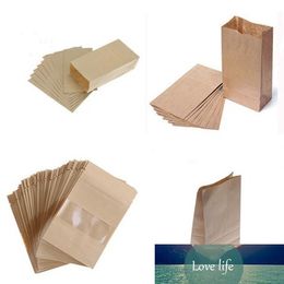 10Pcs/50pcs Kraft Paper Cake Paper Bags Box Food Packaging Jewellery Bread Candy Party Bags For Boutique Cookie