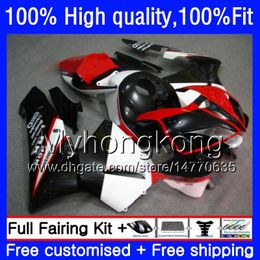 100%Fit OEM For HONDA CBR600RR CBR600 RR CBR600F5 600CC 48HM.111 CBR 600 CC White red blk RR F5 05 06 CBR 600RR 2005 2006 Injection Fairings