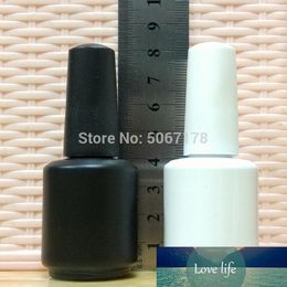 15ml White/Black Glass Nail Polish Bottle Empty With A Lid Brush Empty Cosmetic Containers Nail Glass Bottles with Brush 20pcs