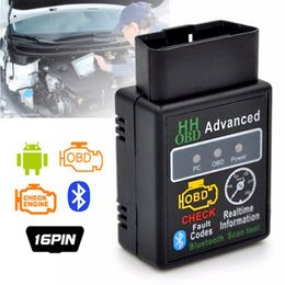 New Elm327 V2.1 Bluetooth Hh Obd Advanced Obdii Obd2 Mini Elm327 Auto Car Diagnostic Scanner Code Reader Scan Tool Hot Selling New Arrive