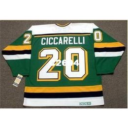 Men #20 DINO CICCARELLI Minnesota North Stars 1988 CCM Vintage RETRO Hockey Jersey or custom any name or number retro Jersey