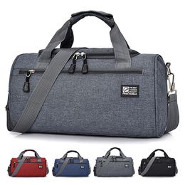 Men Travel Sport Gym Bag Light Luggage Women Training Fitness Travel Handbag Cylinder Duffel Weekend Crossbody Shoulder Bag Pack Q0115